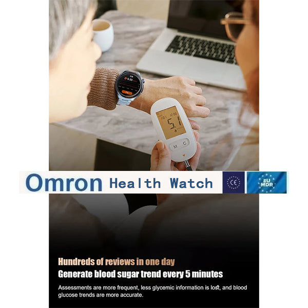 【🎌From japan🎌】OMRON Painless Blood Glucose ALL DAY Monitoring Smart Bluetooth Watch