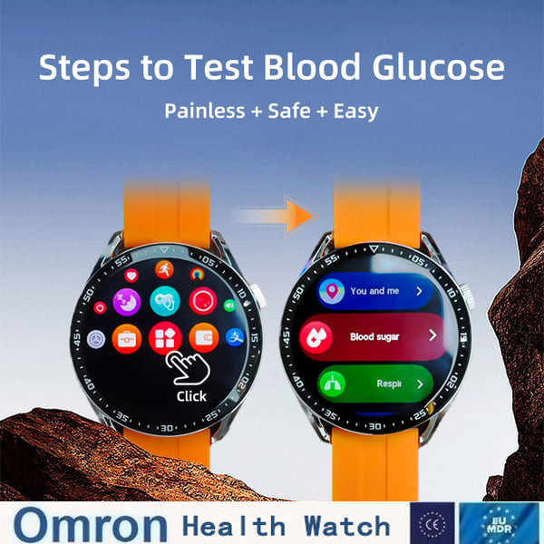 【🎌From japan🎌】OMRON Painless Blood Glucose ALL DAY Monitoring Smart Bluetooth Watch