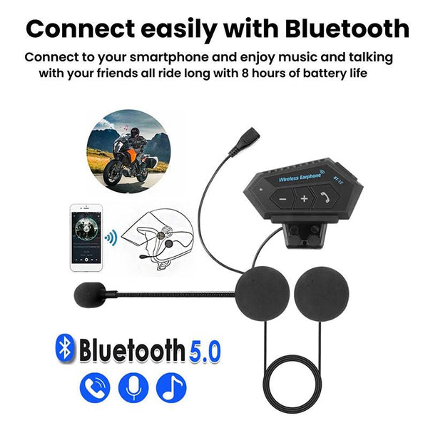 🔥(49% OFF🔥 Last Day) 💝BT12 Motorcycle Helmet Bluetooth Headset