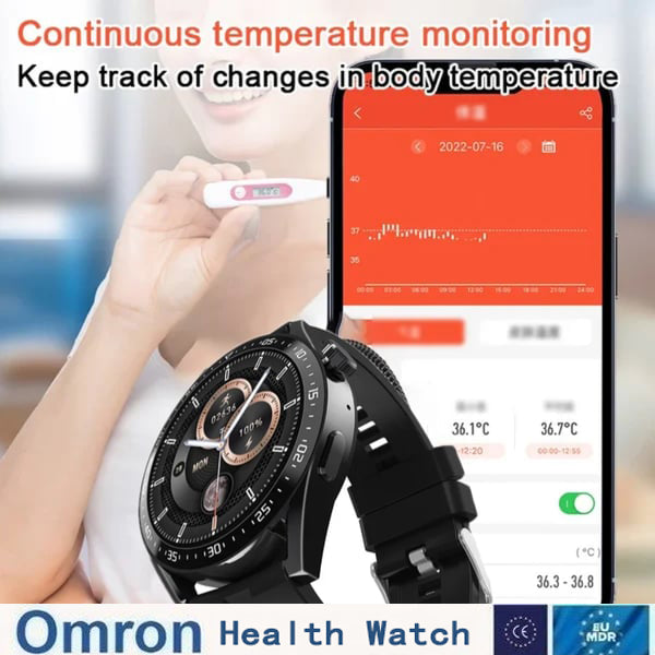 【🎌From japan🎌】OMRON Painless Blood Glucose ALL DAY Monitoring Smart Bluetooth Watch