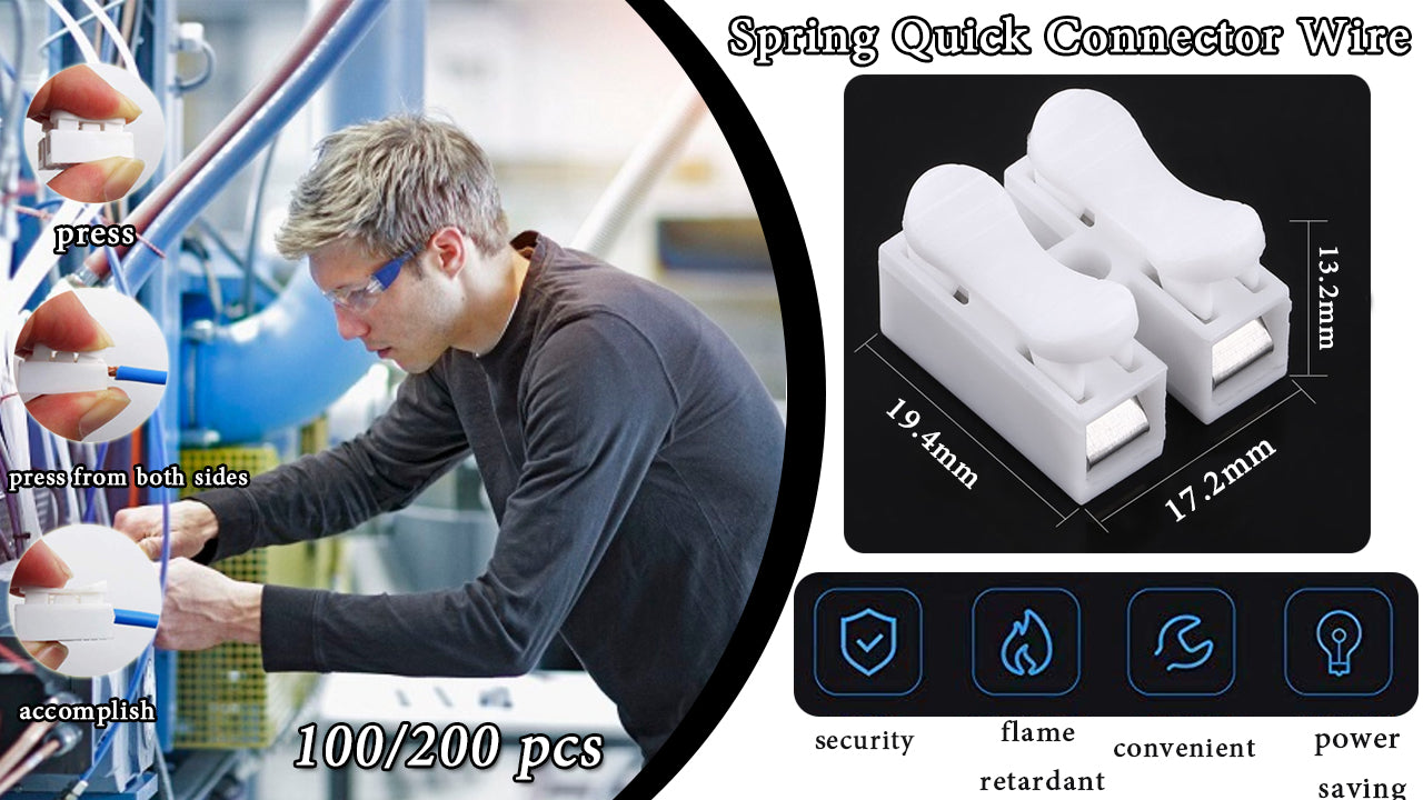 Spring Quick Connector Wire (50pcs)