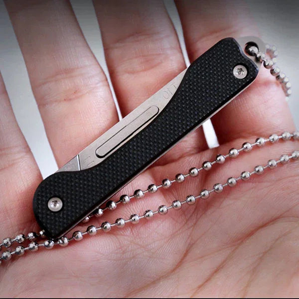 (🔥Hot Sale-40% OFF)  Mini Detachable Folding Utility Knife with 10 Pcs of No. 24 Replaceable Blades